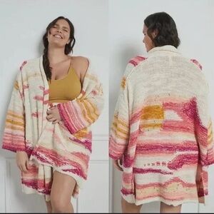 Anthropologie Daily Practice Sunrise to Sunset open cardigan Size 1X/2X like new